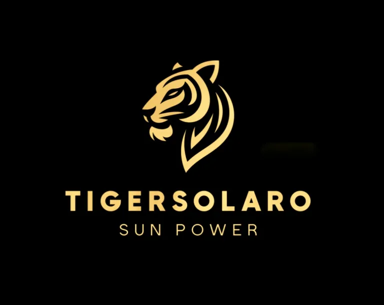 TigerSolaro logo featuring a bold, powerful tiger symbolizing strength, energy, and sustainability in solar power solution